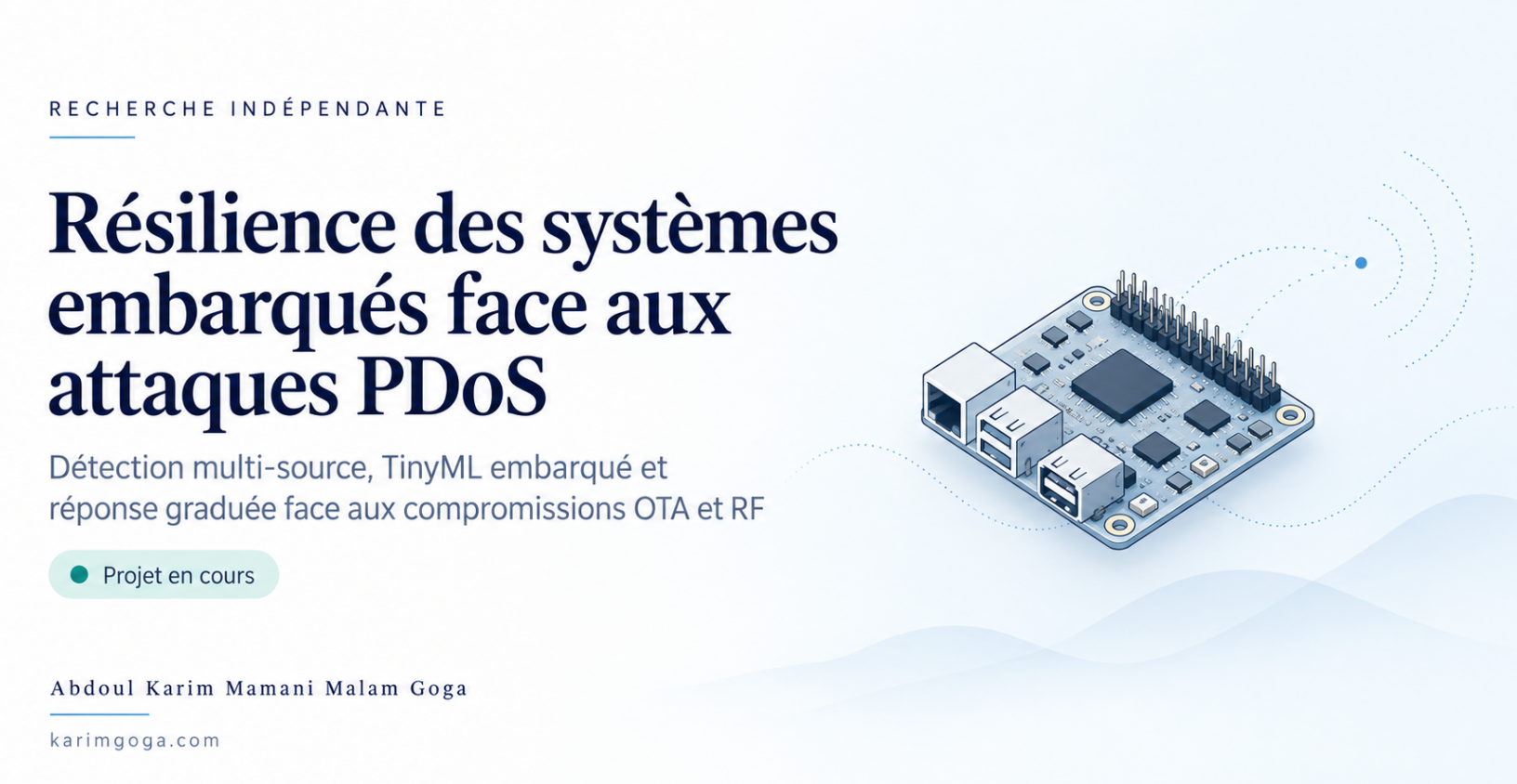 Programme de recherche sur la résilience des systèmes embarqués face aux attaques PDoS
